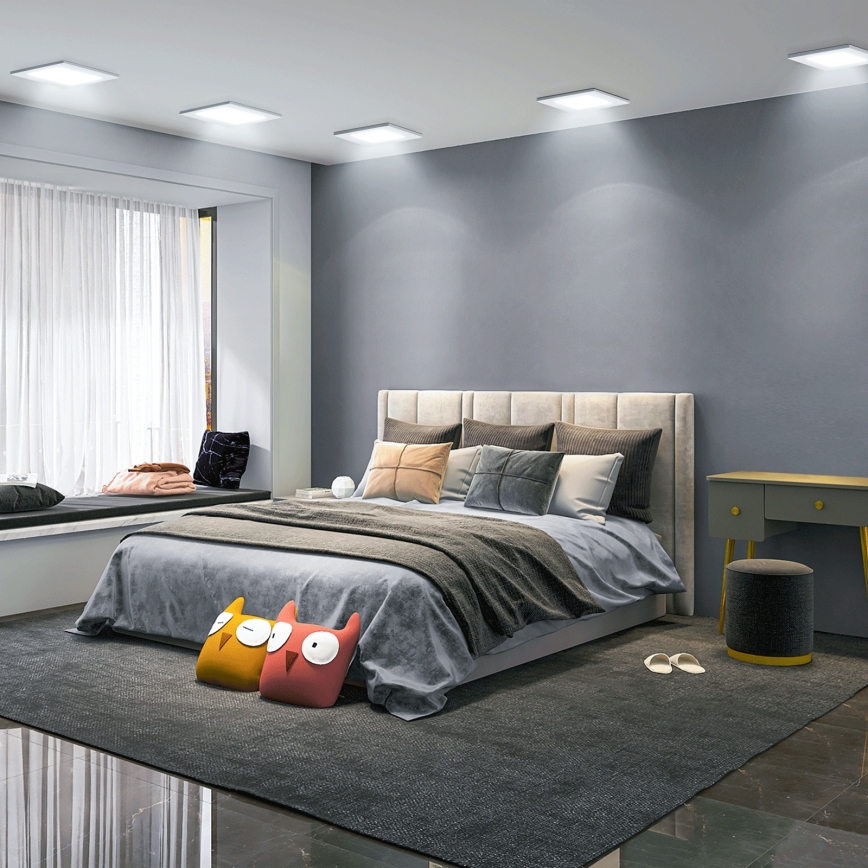Aigostar - LED podhľadové svietidlo LED/12W/230V 6500K 17,5x17,5 cm biele