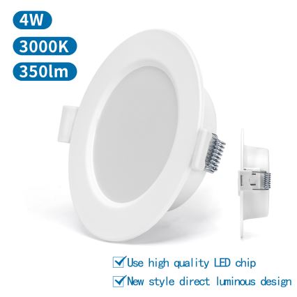 Aigostar - LED Podhľadové svietidlo LED/4W/230V 3000K pr. 9,8 cm biela