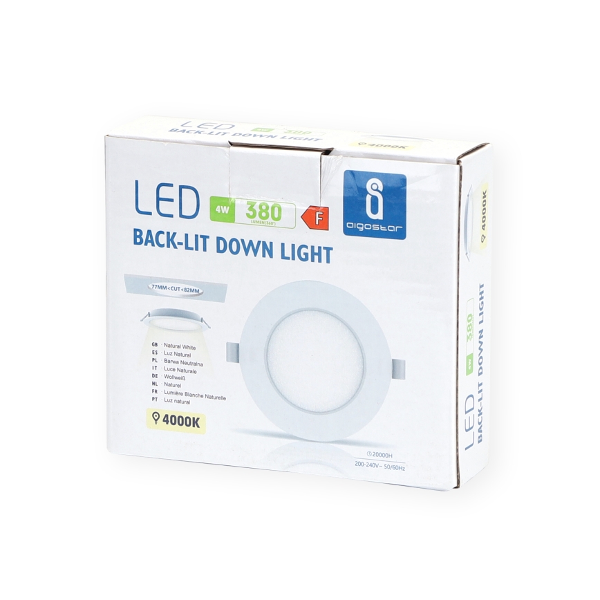 Aigostar - LED Podhľadové svietidlo LED/4W/230V 4000K pr. 9,8 cm biela