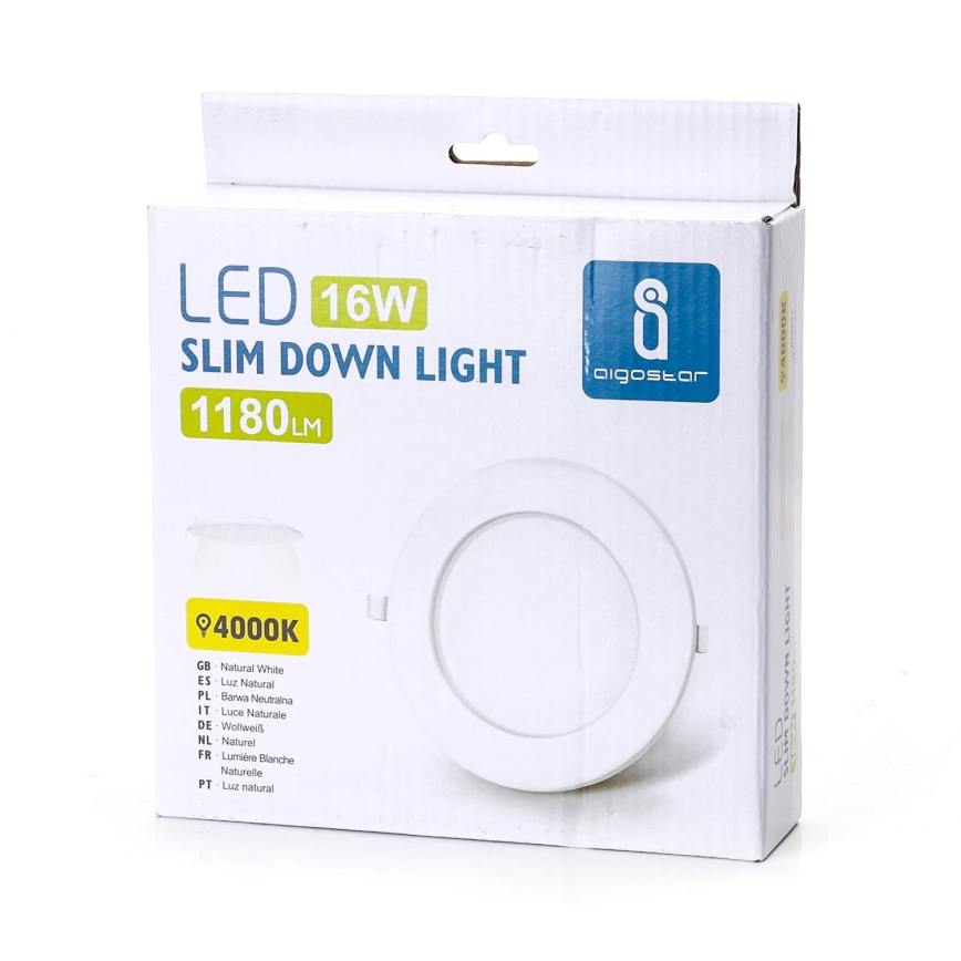 Aigostar - LED podhľadové svietidlo ULTRATHIN LED/16W/230V 4000K biela