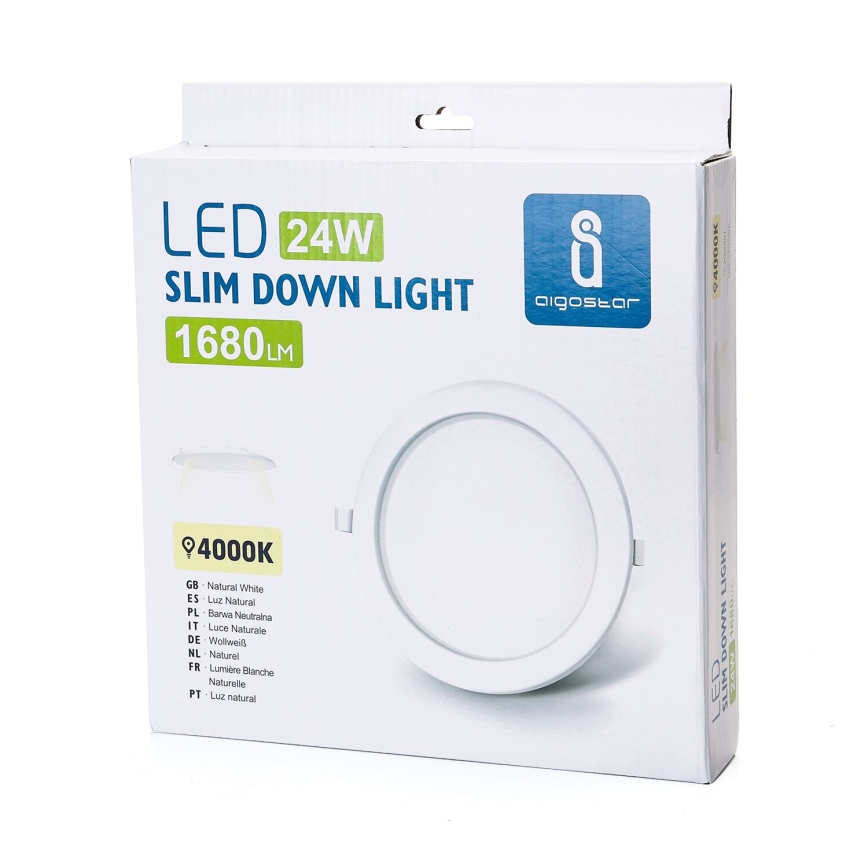 Aigostar - LED Podhľadové svietidlo ULTRATHIN LED/24W/230V 4000K biela