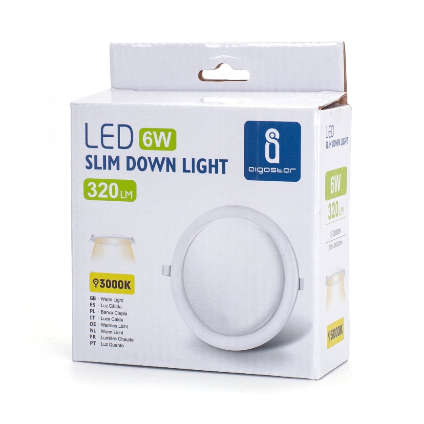Aigostar - LED Podhľadové svietidlo ULTRATHIN LED/6W/230V 3000K biela