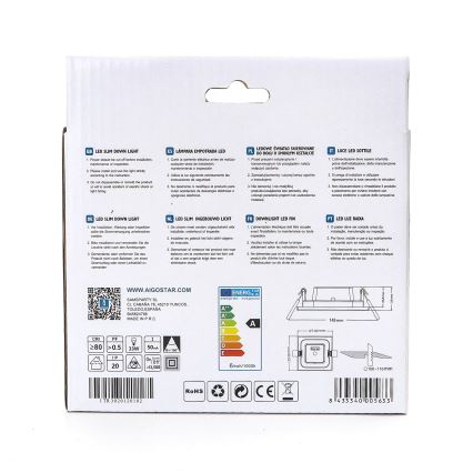 Aigostar - LED Podhľadové svietidlo ULTRATHIN LED/6W/230V 6000K biela