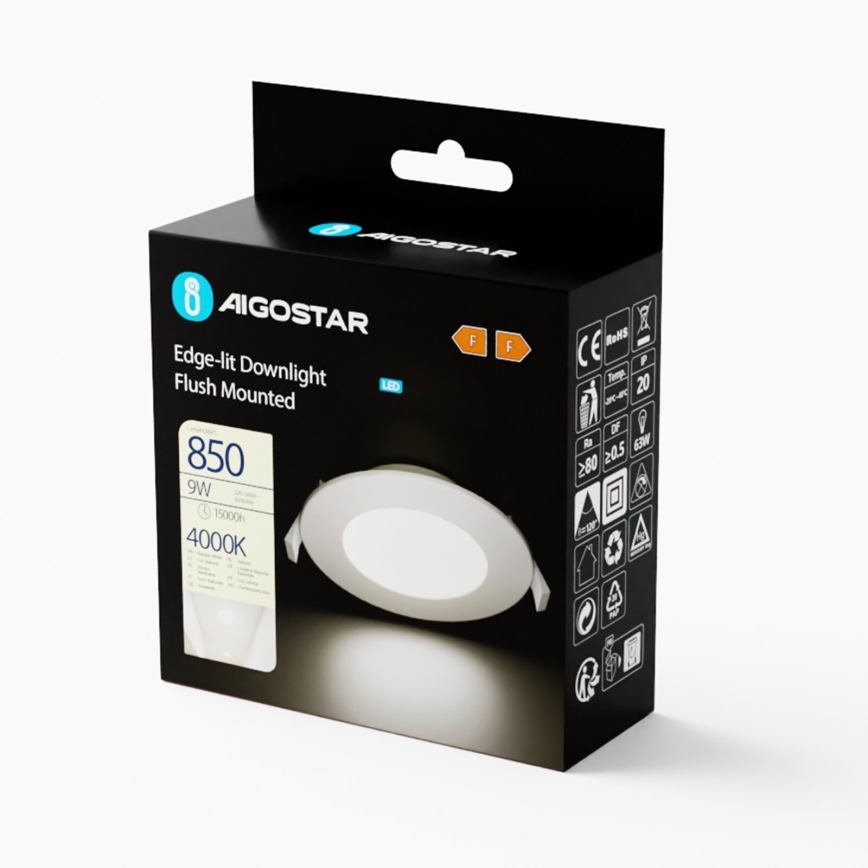 Aigostar - LED Podhľadové svietidlo ULTRATHIN LED/9W/230V 4000K biela