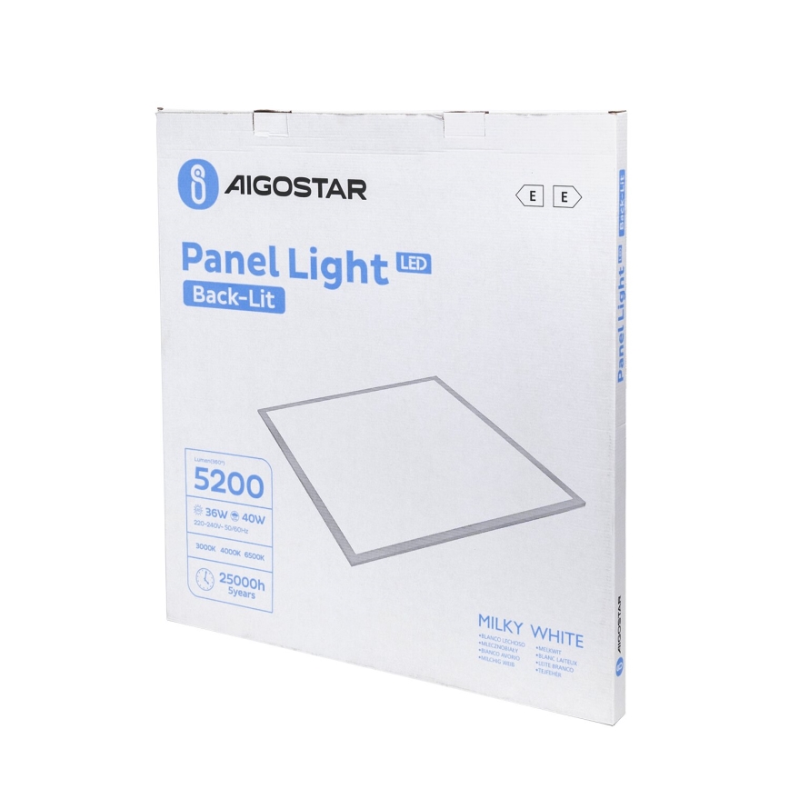 Aigostar - LED Podhľadový panel LED/40W/230V 3000K/4000K/6500K 60x60cm biela