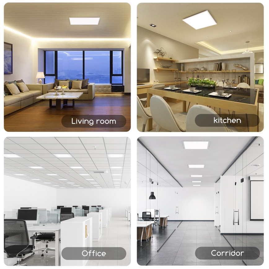 Aigostar - LED Podhľadový panel LED/40W/230V 3000K/4000K/6500K 60x60cm biela