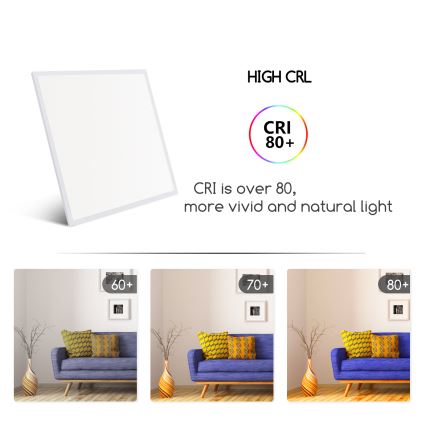 Aigostar - LED Podhľadový panel LED/40W/230V 3000K/4000K/6500K 60x60cm biela