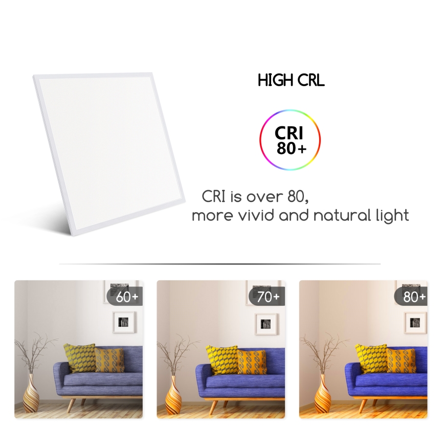 Aigostar - LED Podhľadový panel LED/40W/230V 3000K/4000K/6500K 60x60cm biela
