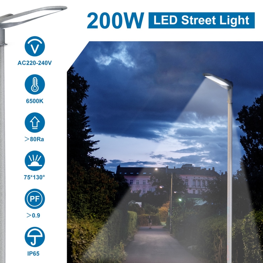 Aigostar - LED pouličné svietidlo SLIM LED/200W/230V 6500K IP65