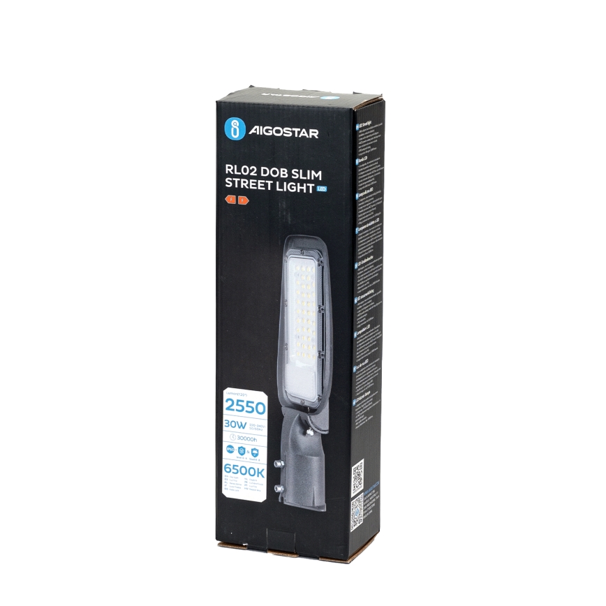 Aigostar - LED pouličné svietidlo SLIM LED/30W/230V 6500K IP65