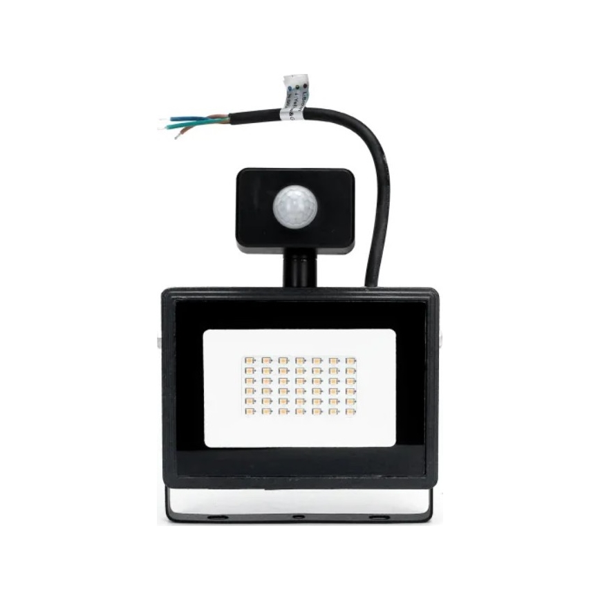 Aigostar - LED Reflektor so senzorom LED/50W/230V 4000K IP65 čierna