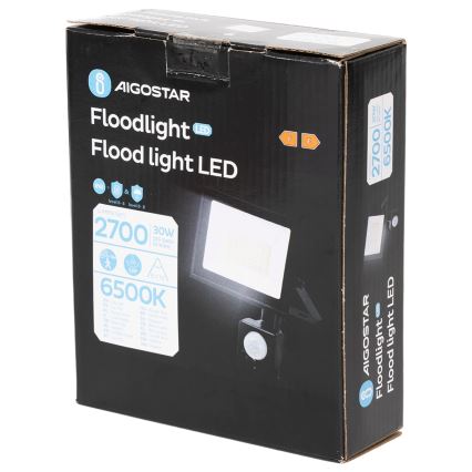 Aigostar - LED reflektor so snímačom LED/30W/230V 6500K IP65