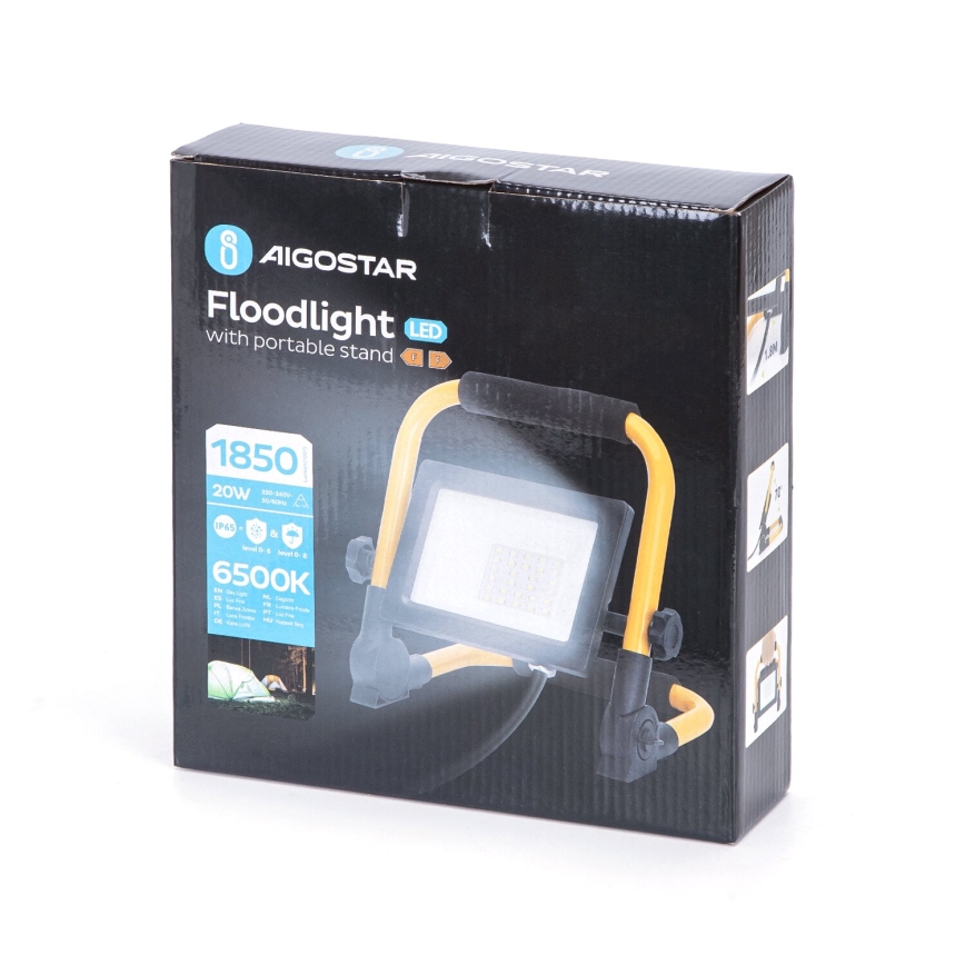 Aigostar - LED Reflektor so stojanom LED/20W/230V 6500K IP65