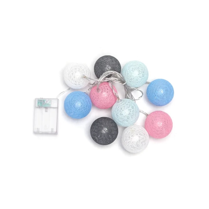 Aigostar - LED reťaz 10xLED/3xAA 2 m teplá biela