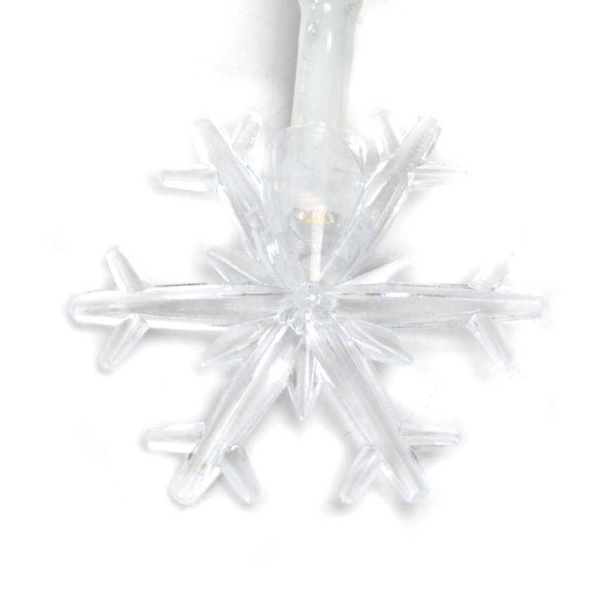 Aigostar - LED reťaz 10×LED/3×AA, 1,5 m, teplá biela, snehové vločky