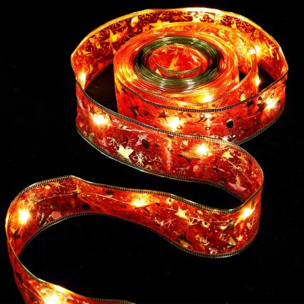 Aigostar - LED reťaz 20xLED/3xAA 2 m teplá biela červená