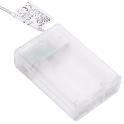 Aigostar - LED reťaz 20xLED/3xAA 2 m teplá biela strieborná
