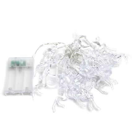 Aigostar - LED reťaz 20× LED, napájanie 3× AA, dĺžka 3,3 m, so sobmi