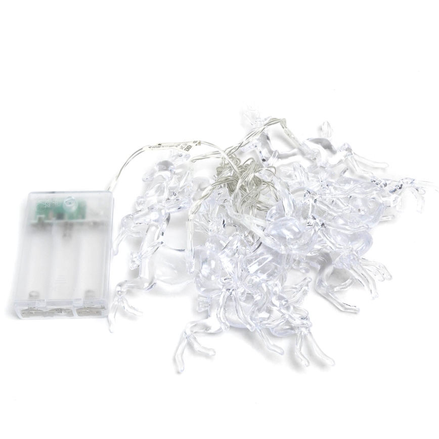 Aigostar - LED reťaz 20× LED, napájanie 3× AA, dĺžka 3,3 m, so sobmi