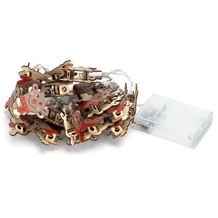 Aigostar - LED reťaz 20×LED/3×AA, 3 m, teplá biela, sob