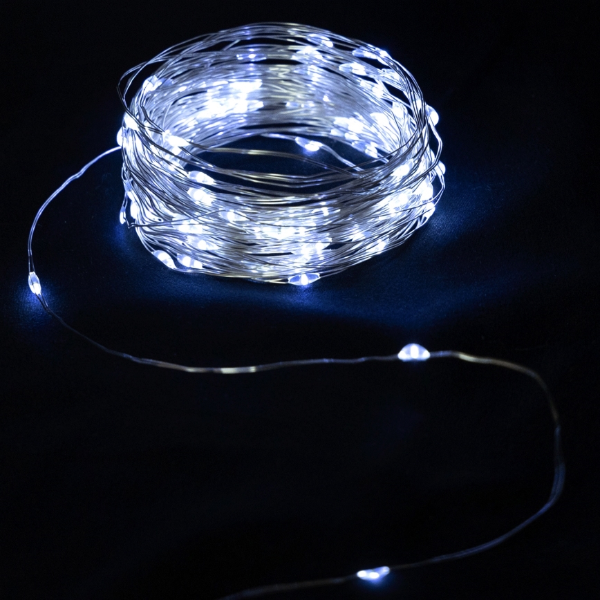 Aigostar - LED reťaz 40xLED/2x3V 4m studená biela