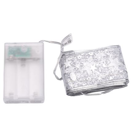 Aigostar - LED  reťaz 50xLED/3xAA 5 m teplá biela strieborná