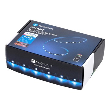 Aigostar - LED RGB Inteligentný Stmievateľný pásik 4x0,5m LED/4,5W/5V Wi-Fi + diaľkové ovládanie