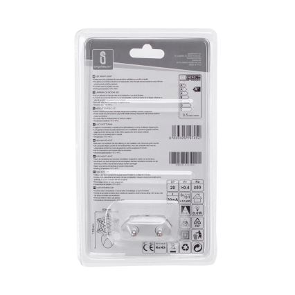 Aigostar - LED RGB Nočné svetlo so senzorom súmraku LED/0,5W/230V vločka