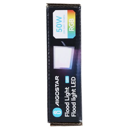 Aigostar - LED RGB reflektor 50 W, 230 V, IP65 s diaľkovým ovládaním