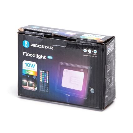 Aigostar - LED RGB Reflektor LED/10W/230V IP65 + diaľkové ovládanie