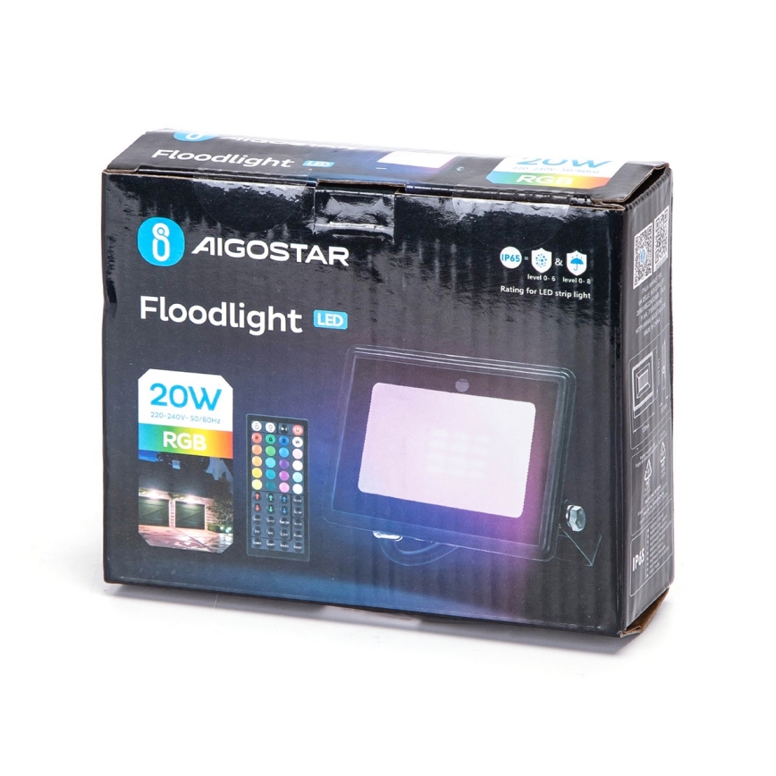 Aigostar - LED RGB Reflektor LED/20W/230V IP65 + diaľkové ovládanie