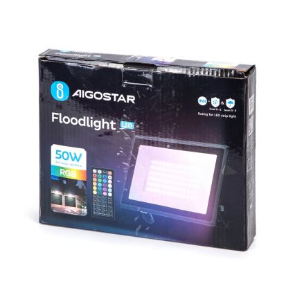 Aigostar - LED RGB Reflektor LED/50W/230V IP65 + diaľkové ovládanie