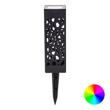 Aigostar - LED RGB Solárna lampa LED/0,006W/1,2V 28,5cm čierna  IP44