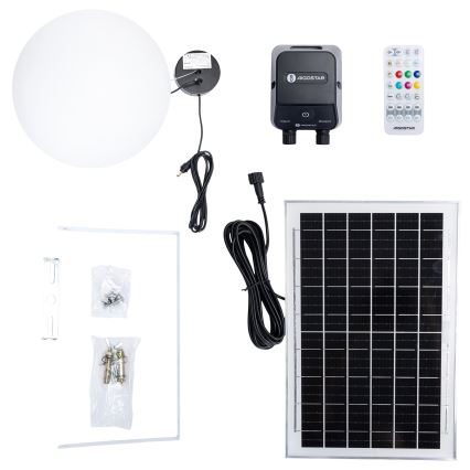 Aigostar - LED RGB Stmievateľný solárny luster MESH LED/5W/3,7V 8000 mAh 2700K-6500K IP65 pr. 30 cm