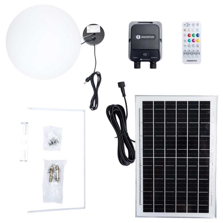 Aigostar - LED RGB Stmievateľný solárny luster MESH LED/5W/3,7V 8000 mAh 2700K-6500K IP65 pr. 30 cm