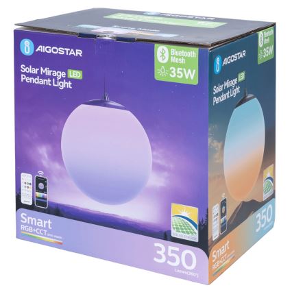 Aigostar - LED RGB Stmievateľný solárny luster MESH LED/5W/3,7V 8000 mAh 2700K-6500K IP65 pr. 30 cm