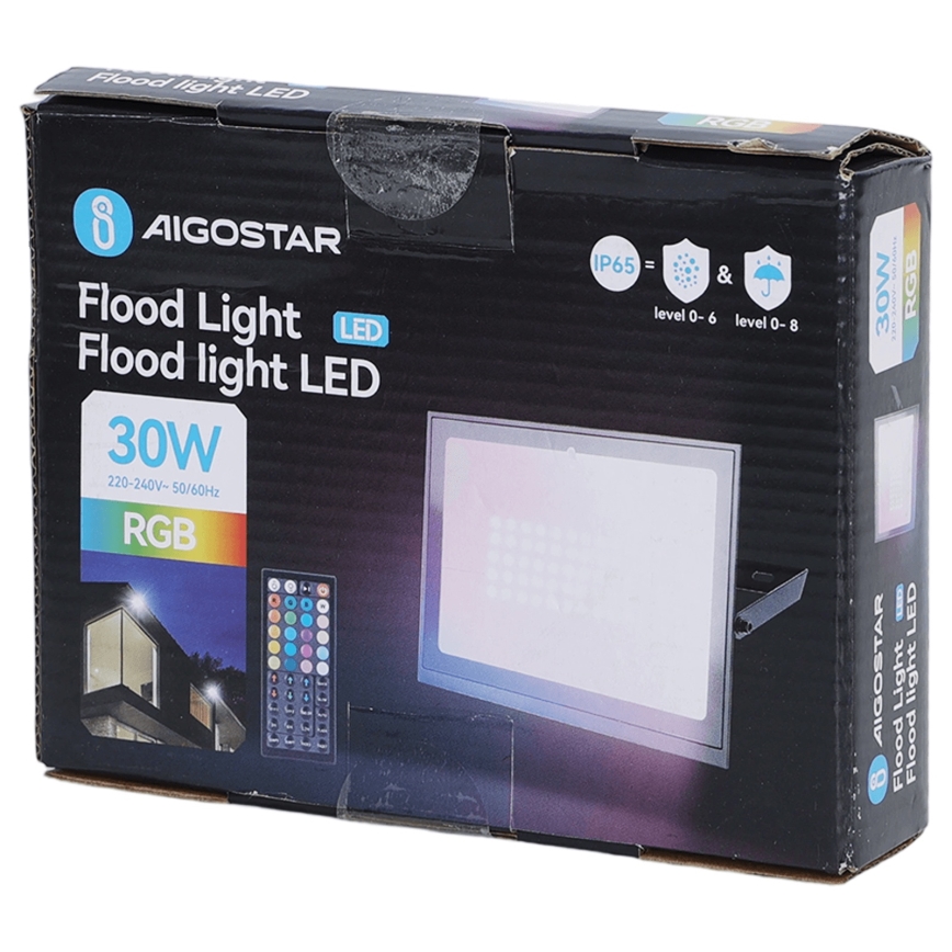 Aigostar - LED RGB stmievateľný reflektor LED/30W/230V IP65 + diaľkové ovládanie