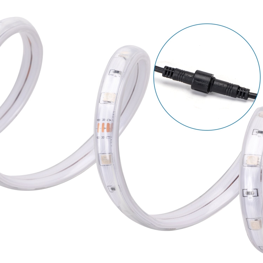 Aigostar - LED RGB Stmievateľný solárny pásik LED/5W/3,2V 5+2m IP65 + diaľkové ovládanie
