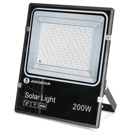 Aigostar - LED RGB Stmievateľný solárny reflektor LED/200W/3,2V IP66 + diaľkové ovládanie