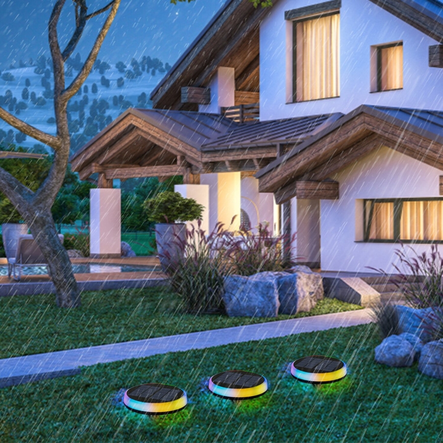 Aigostar - LED RGBIC Solárne svietidlo LED/0,6W/3,7V IP65