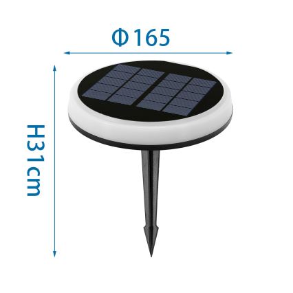 Aigostar - LED RGBIC Solárne svietidlo LED/0,6W/3,7V IP65