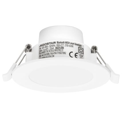 Aigostar - LED RGBW Stmievateľné kúpeľňové podhľadové svietidlo MESH Smart LED/3W/230V 2700-6500K IP44