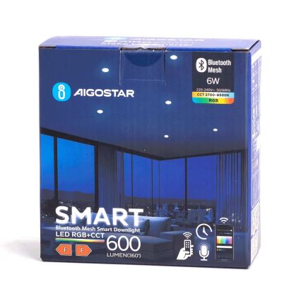 Aigostar - LED RGBW Stmievateľné kupelnové podhľadové svietidlo MESH Smart LED/6W/230V 2700-6500K IP44