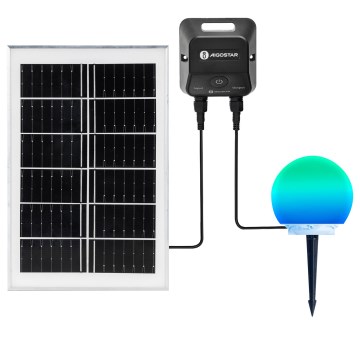 Aigostar - LED RGBW stlmiteľná vonkajšia lampa MESH LED/20W/3,7V 4000mAh 2700-6500K IP65 pr. 20 cm + diaľkové ovládanie