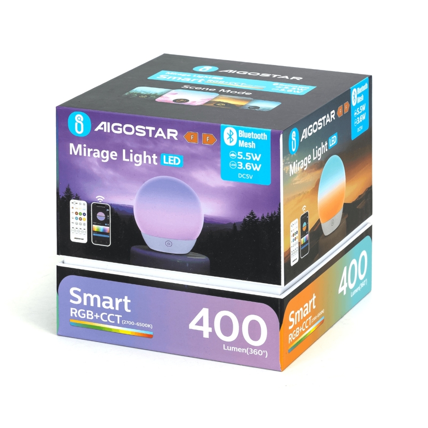 Aigostar - LED RGBW Stmievateľná stolná lampa LED/5,5W/5V Wi-Fi + diaľkové ovládanie