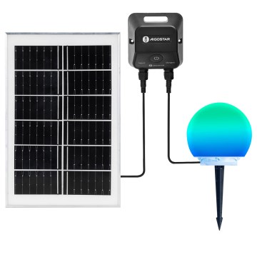 Aigostar - LED RGBW Stmievateľná vonkajšia lampa MESH LED/20W/3,7V 4000mAh 2700-6500K IP65 pr. 15 cm + diaľkové ovládanie