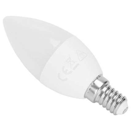 Aigostar - LED žiarovka RGBW, stmievateľná C37 E14/6W/230V 3000K + diaľkové ovládanie