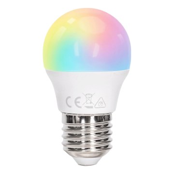 Aigostar - LED RGBW Stmievateľná žiarovka G45 E27/6W/230V 3000K + diaľkové ovládanie
