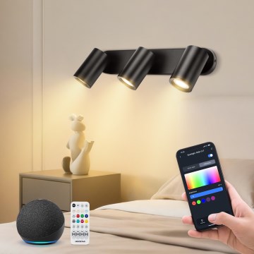 Aigostar - LED RGBW Stmievateľné bodové svietidlo MESH 3xLED/4,9W/230V 2700-6500K biela + diaľkové ovládanie