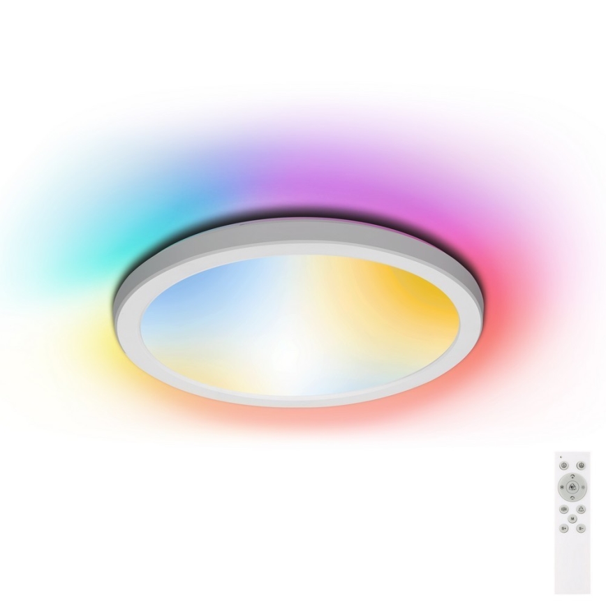 Aigostar - LED RGBW Stmievateľné kúpeľňové stropné svietidlo LED/18W/230V 3000-6500K pr. 30 cm IP44 + diaľkové ovládanie